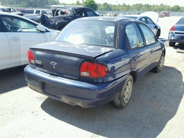 2C1MR522X16700259 - 2001 CHEVROLET METRO LSI BLUE photo 4