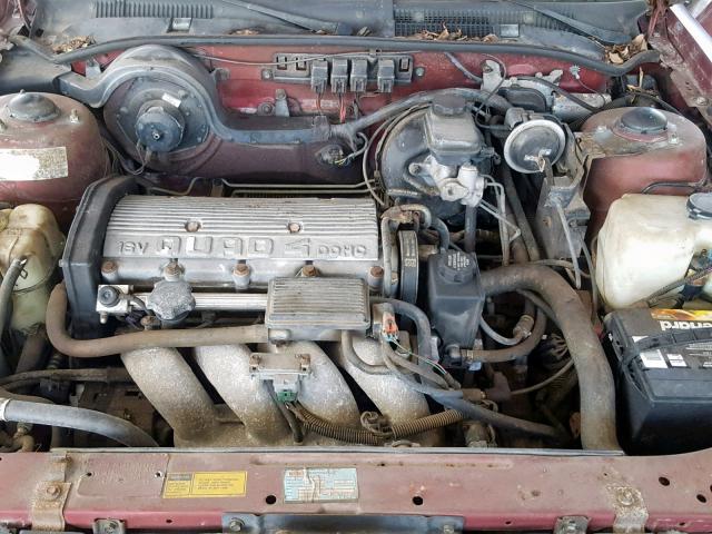 1G2NE14D2LC296575 - 1990 PONTIAC GRAND AM L RED photo 7