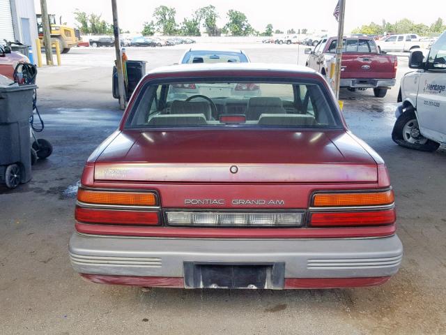 1G2NE14D2LC296575 - 1990 PONTIAC GRAND AM L RED photo 9