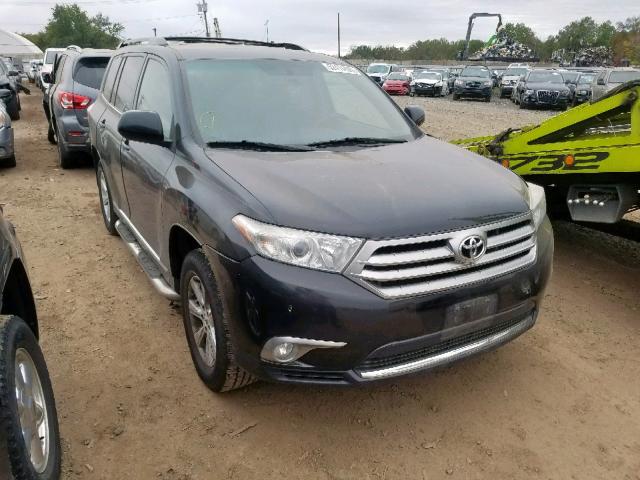 5TDBK3EH3DS227186 - 2013 TOYOTA HIGHLANDER BLACK photo 1