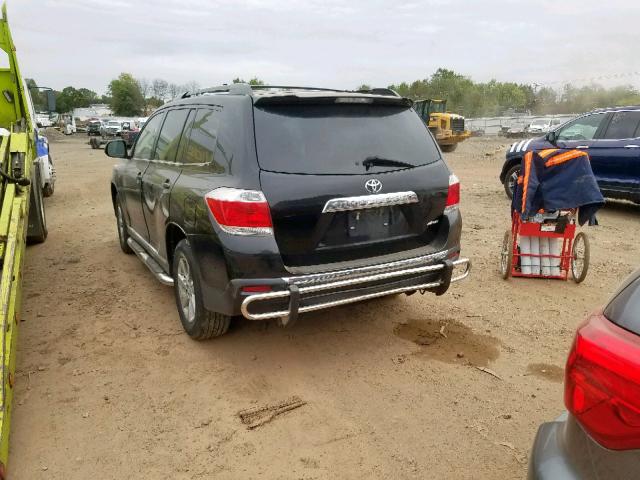 5TDBK3EH3DS227186 - 2013 TOYOTA HIGHLANDER BLACK photo 3