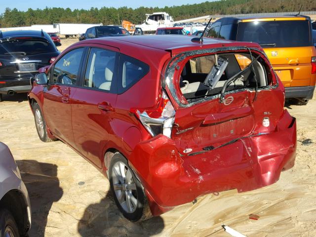 3N1CE2CP6EL424136 - 2014 NISSAN VERSA NOTE RED photo 3