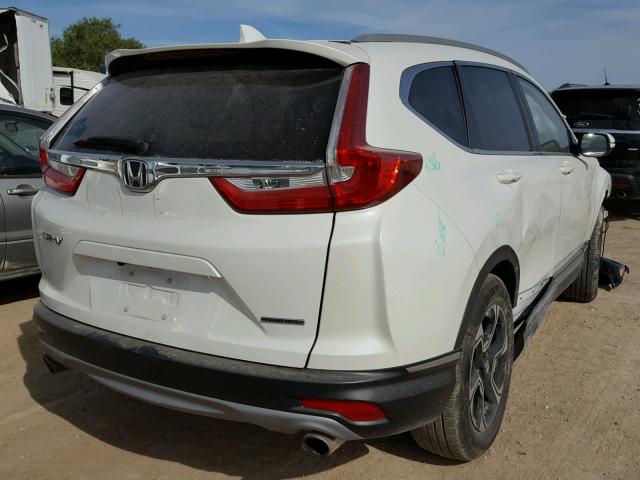 5J6RW1H94HL015975 - 2017 HONDA CR-V TOURI WHITE photo 4