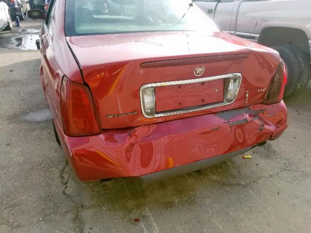 1G6KD54Y03U144349 - 2003 CADILLAC DEVILLE RED photo 9