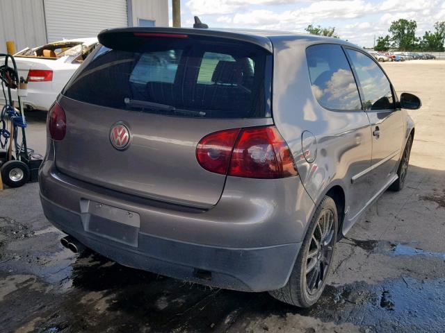 WVWFV71K07W017019 - 2007 VOLKSWAGEN NEW GTI FA GRAY photo 4