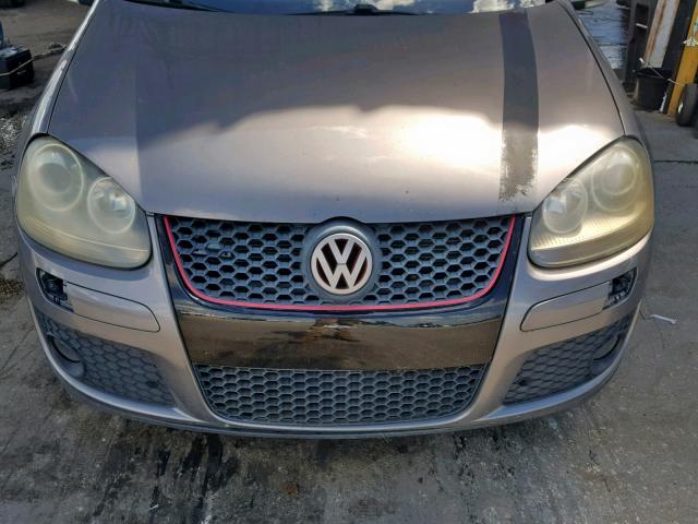 WVWFV71K07W017019 - 2007 VOLKSWAGEN NEW GTI FA GRAY photo 9