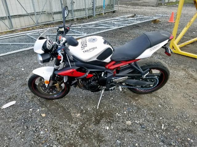 SMTL03NE4HT782379 - 2017 TRIUMPH MOTORCYCLE STREET TRI WHITE photo 9