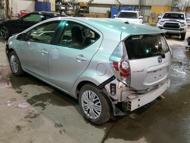 JTDKDTB38E1565653 - 2014 TOYOTA PRIUS C SILVER photo 3