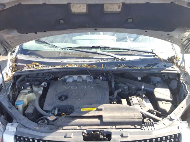 5N1BV28U64N310512 - 2004 NISSAN QUEST S SILVER photo 7