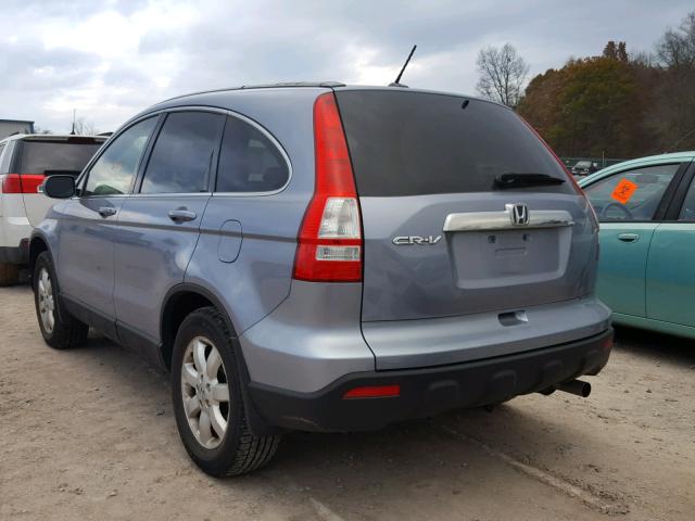 JHLRE38768C042150 - 2008 HONDA CR-V EXL BLUE photo 3