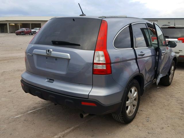 JHLRE38768C042150 - 2008 HONDA CR-V EXL BLUE photo 4