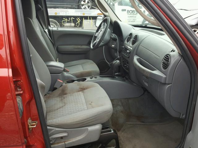 1J4GL38K35W676583 - 2005 JEEP LIBERTY RE RED photo 5