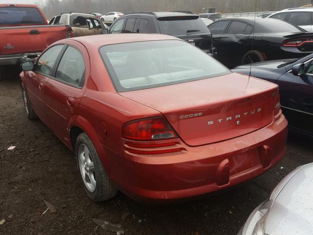 1B3EL46X05N679546 - 2005 DODGE STRATUS SX RED photo 3