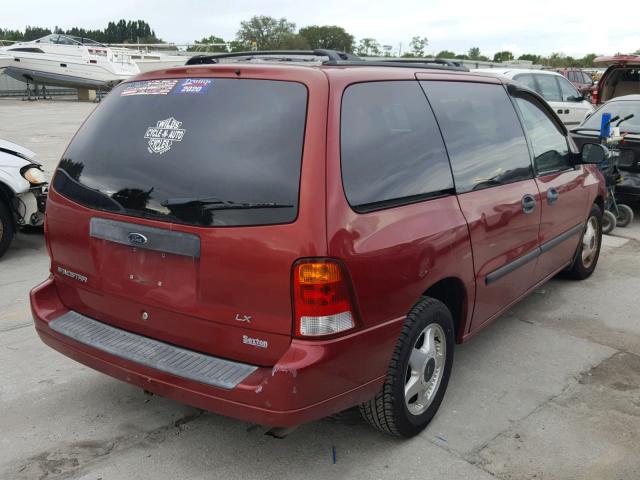 2FMZA514X3BB40588 - 2003 FORD WINDSTAR L RED photo 4