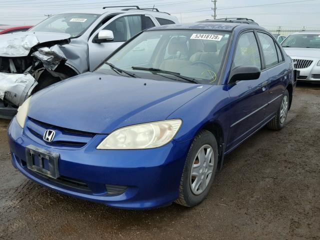 2HGES16364H643060 - 2004 HONDA CIVIC DX V BLUE photo 2