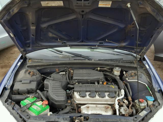 2HGES16364H643060 - 2004 HONDA CIVIC DX V BLUE photo 7