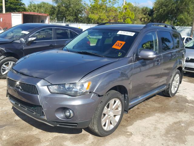 JA4JT3AW8BU027629 - 2011 MITSUBISHI OUTLANDER GRAY photo 2