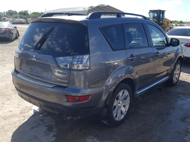 JA4JT3AW8BU027629 - 2011 MITSUBISHI OUTLANDER GRAY photo 4