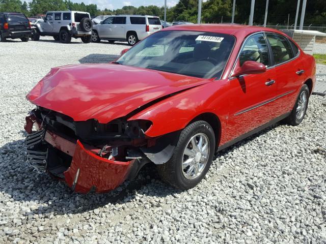 2G4WC582981191868 - 2008 BUICK LACROSSE C RED photo 2