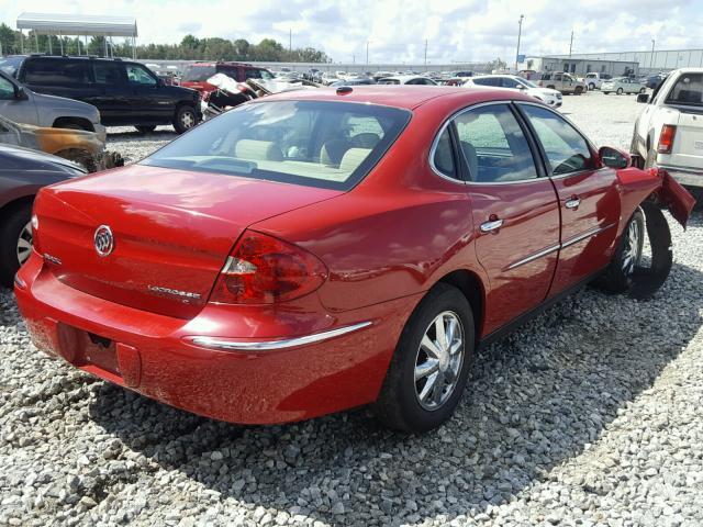 2G4WC582981191868 - 2008 BUICK LACROSSE C RED photo 4