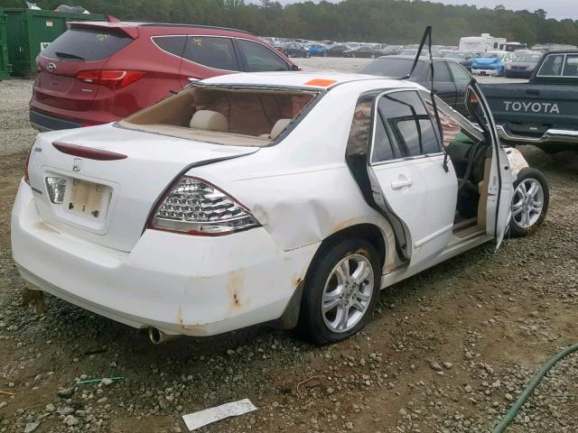 1HGCM56316A175958 - 2006 HONDA ACCORD SE WHITE photo 4