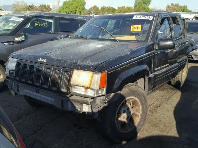 1J4GZ78Y1TC349950 - 1996 JEEP GRAND CHER BLACK photo 2