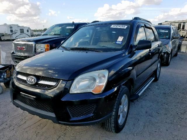 KNDJF724497565187 - 2009 KIA SPORTAGE L BLACK photo 2