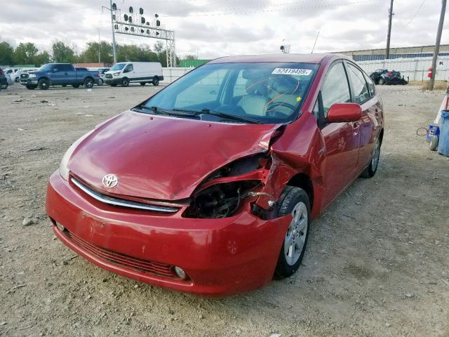 JTDKB20U783326051 - 2008 TOYOTA PRIUS RED photo 2