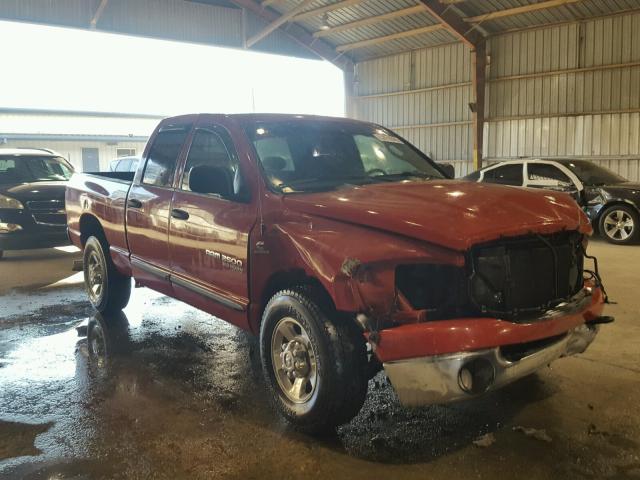 3D7KR28C56G163486 - 2006 DODGE RAM 2500 S RED photo 1