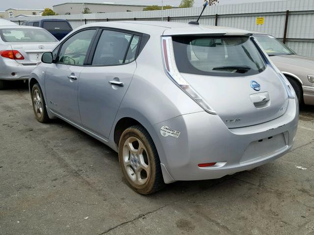 JN1AZ0CP0CT024226 - 2012 NISSAN LEAF SV GRAY photo 3