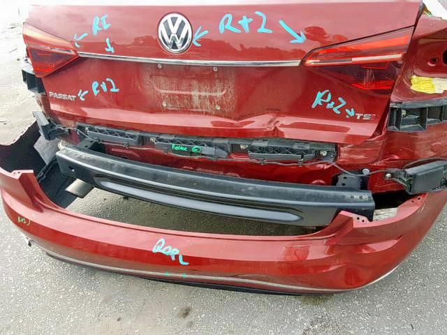 1VWDT7A32HC035561 - 2017 VOLKSWAGEN PASSAT R-L RED photo 9