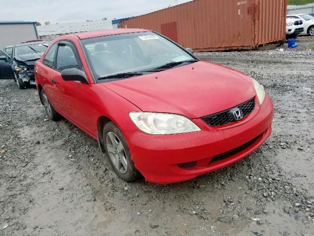 1HGEM21364L071174 - 2004 HONDA CIVIC DX V RED photo 1