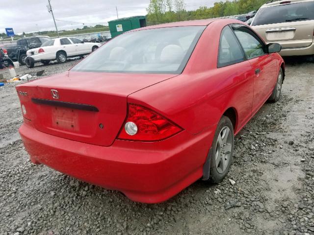 1HGEM21364L071174 - 2004 HONDA CIVIC DX V RED photo 4