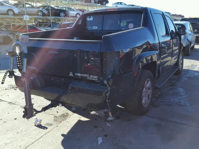 2HJYK16506H536694 - 2006 HONDA RIDGELINE BLACK photo 4