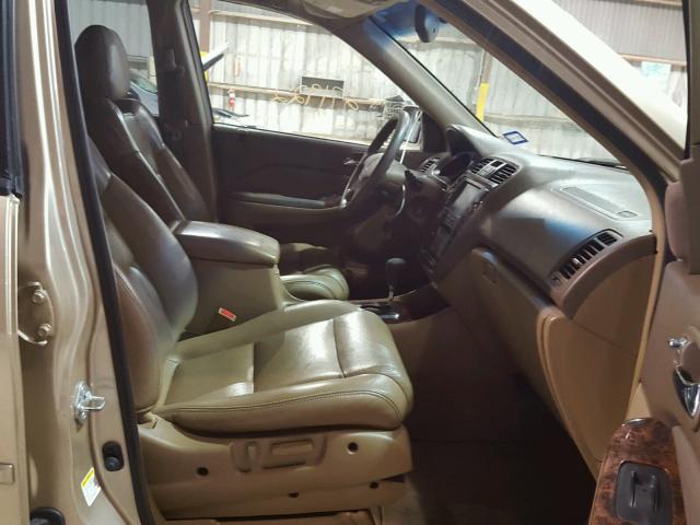 2HNYD18641H521235 - 2001 ACURA MDX TOURIN GOLD photo 5