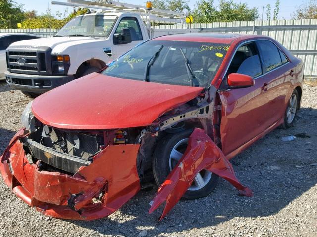 4T1BF1FK2CU613168 - 2012 TOYOTA CAMRY BASE RED photo 2