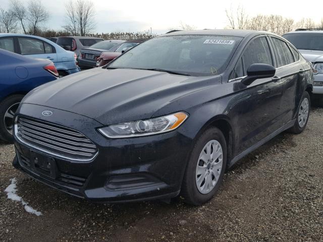 3FA6P0G72ER282566 - 2014 FORD FUSION S BLACK photo 2