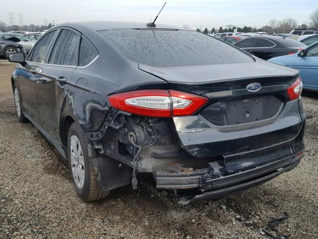 3FA6P0G72ER282566 - 2014 FORD FUSION S BLACK photo 3