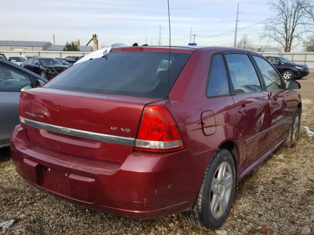 1G1ZT61876F192716 - 2006 CHEVROLET MALIBU MAX მუქწითელი ფოტო 4