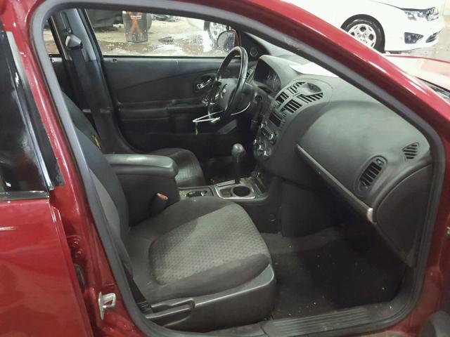 1G1ZT61876F192716 - 2006 CHEVROLET MALIBU MAX მუქწითელი ფოტო 5