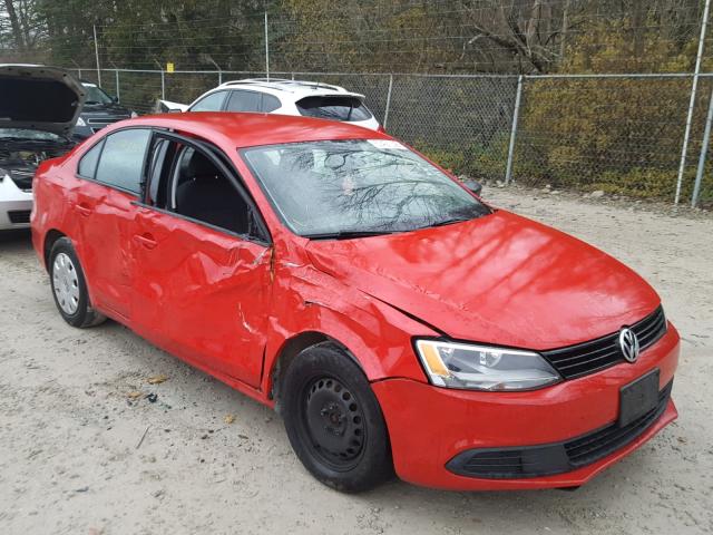 3VW2K7AJ0EM209985 - 2014 VOLKSWAGEN JETTA BASE RED photo 1