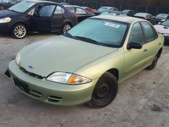 1G1JC524927231586 - 2002 CHEVROLET CAVALIER B GREEN photo 2