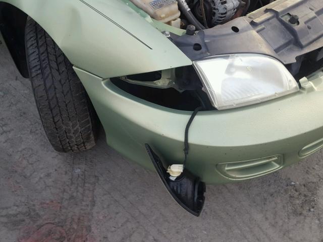 1G1JC524927231586 - 2002 CHEVROLET CAVALIER B GREEN photo 9