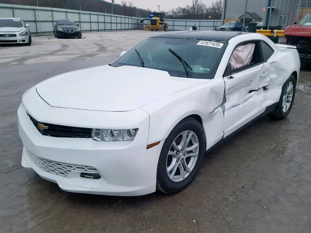 2G1FA1E39E9215432 - 2014 CHEVROLET CAMARO LS WHITE photo 2