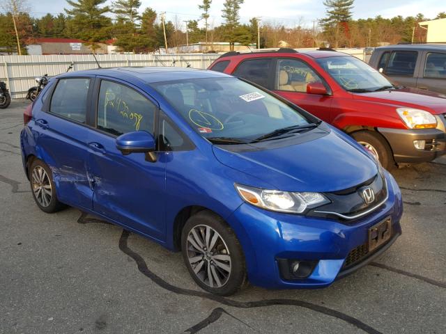 3HGGK5H81FM777553 - 2015 HONDA FIT EX BLUE photo 1