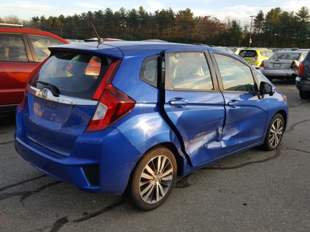 3HGGK5H81FM777553 - 2015 HONDA FIT EX BLUE photo 4