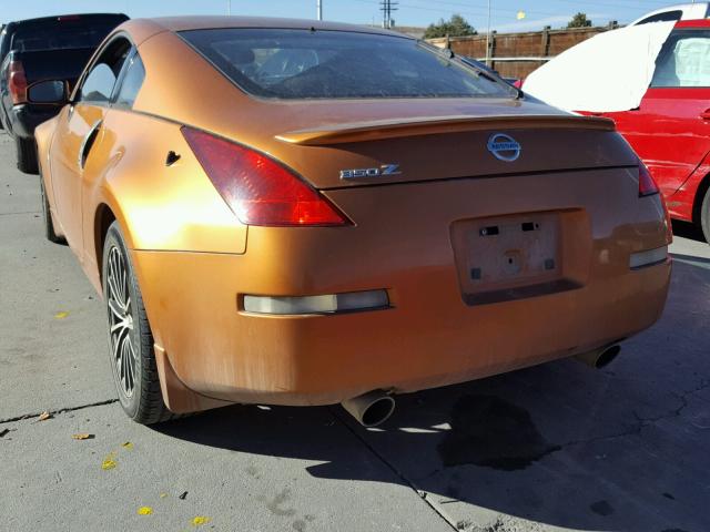 JN1AZ34D74M101191 - 2004 NISSAN 350Z COUPE ORANGE photo 3