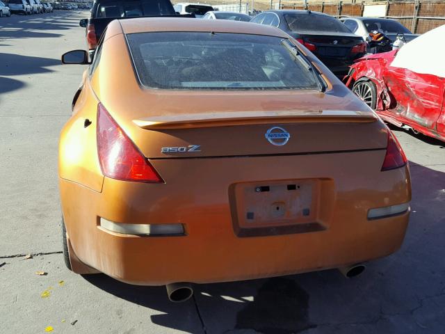 JN1AZ34D74M101191 - 2004 NISSAN 350Z COUPE ORANGE photo 9