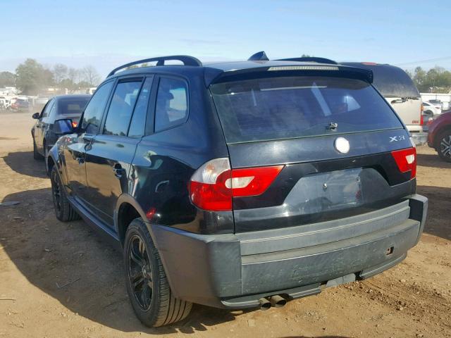 WBXPA93465WD16365 - 2005 BMW X3 3.0I BLACK photo 3