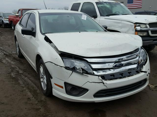 3FAHP0GA0CR348582 - 2012 FORD FUSION S WHITE photo 1